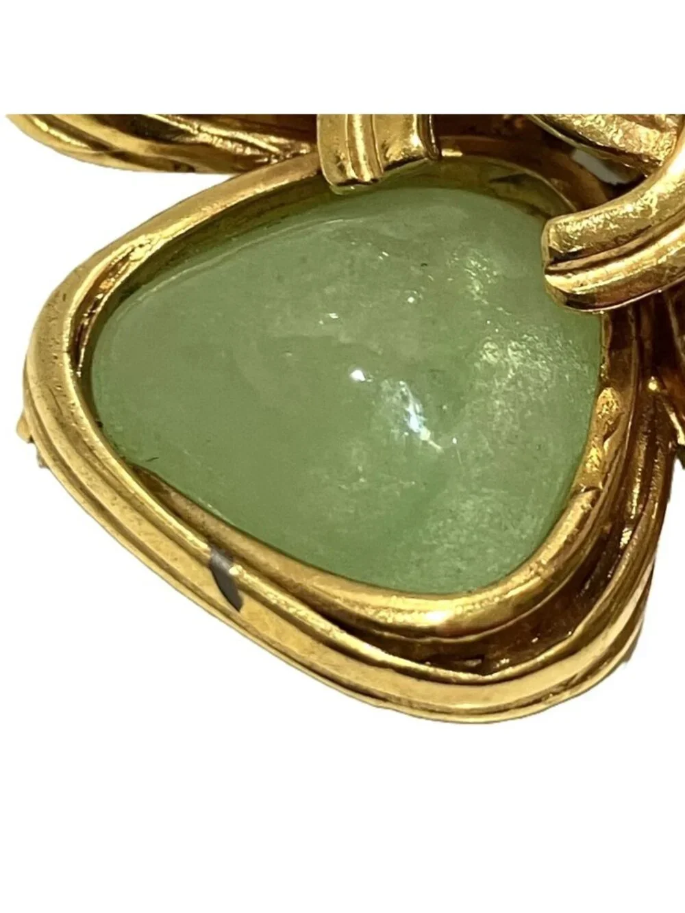 Chanel CC Logo Clover Color Stone 96P Brooch
